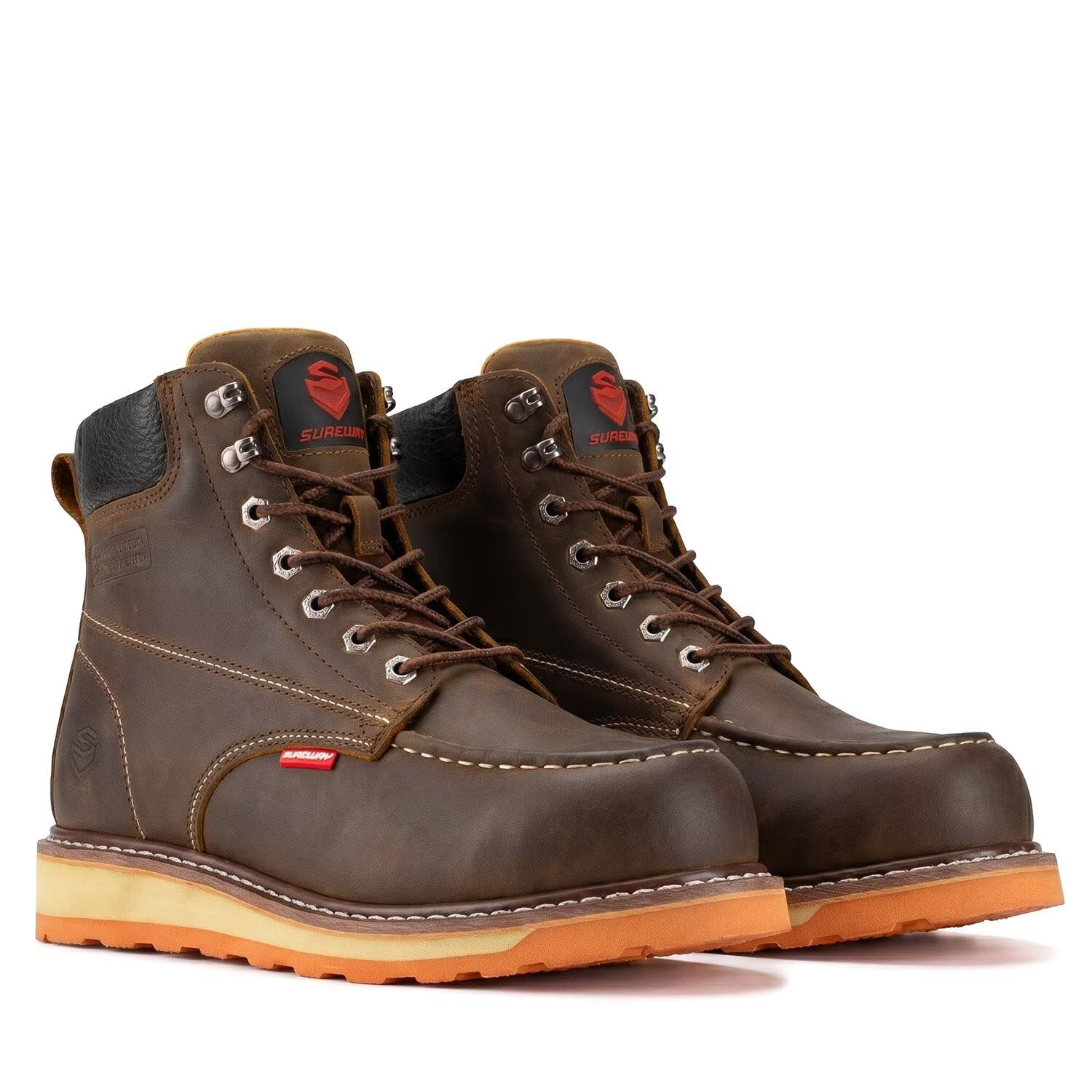 SUREWAY 6” Mens Heavy Duty Soft/Composite/Steel Toe Work Boots