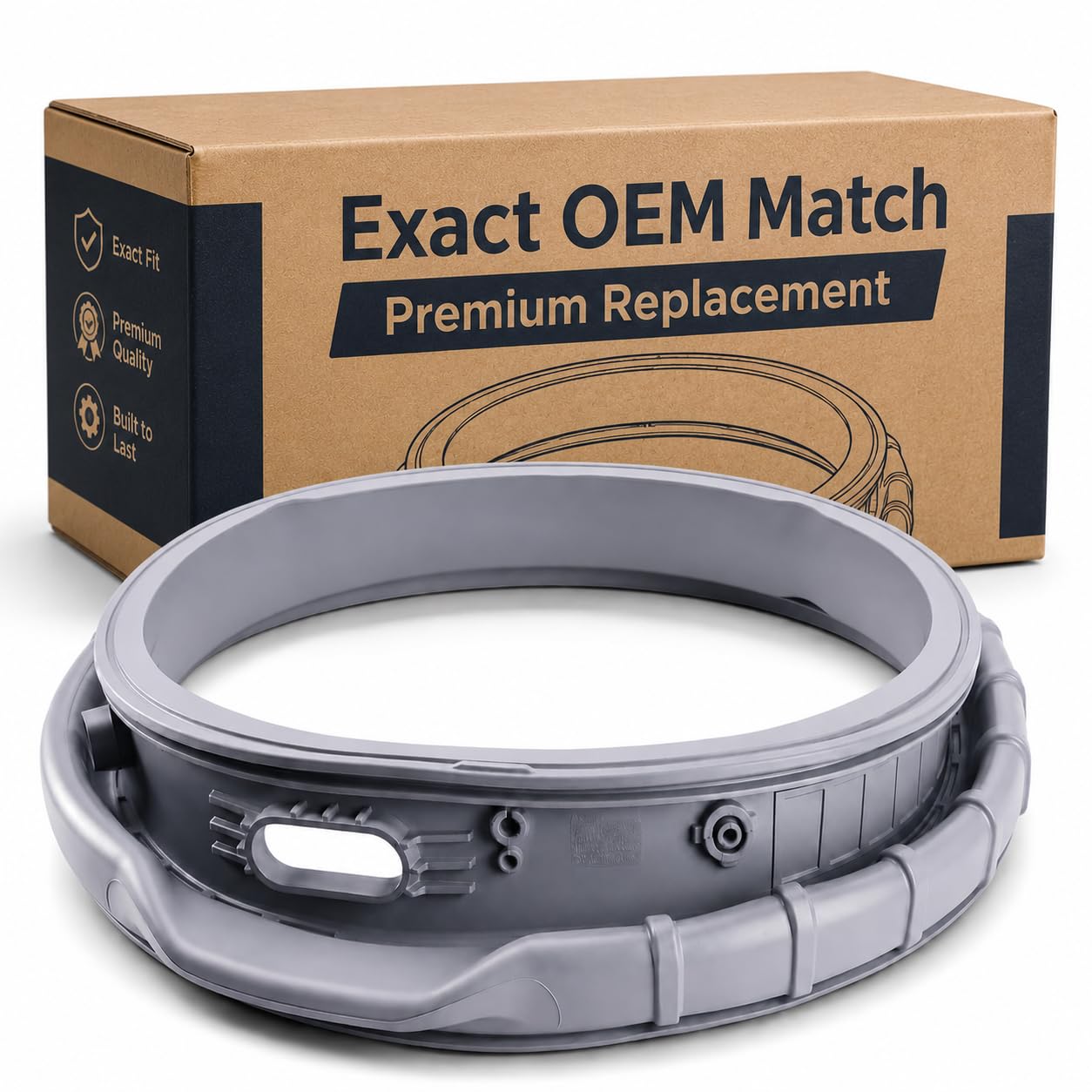 DC64-03788A Washer Door Seal Gasket Replacement for Samsung Front Load Washers, Replaces AP6884238 PS12720638 EAP12720638, Fits WF45R6300AW WF45R6100AW and More