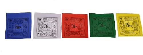 Miniatura 4 de Cuenco tibetano de Dharma con diseño tibetano tradicional con bandera tibetana de oración budista fabricado a mano en Nepal Azul Black, Blue, Azul