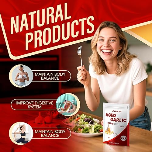 Miniatura 6 de Extracto de ajo envejecido inodoro 7500 mg, sin OMG, sin gluten  Apoya la salud inmune  Bulbo Allium Sativum cultivado  Potente suplemento