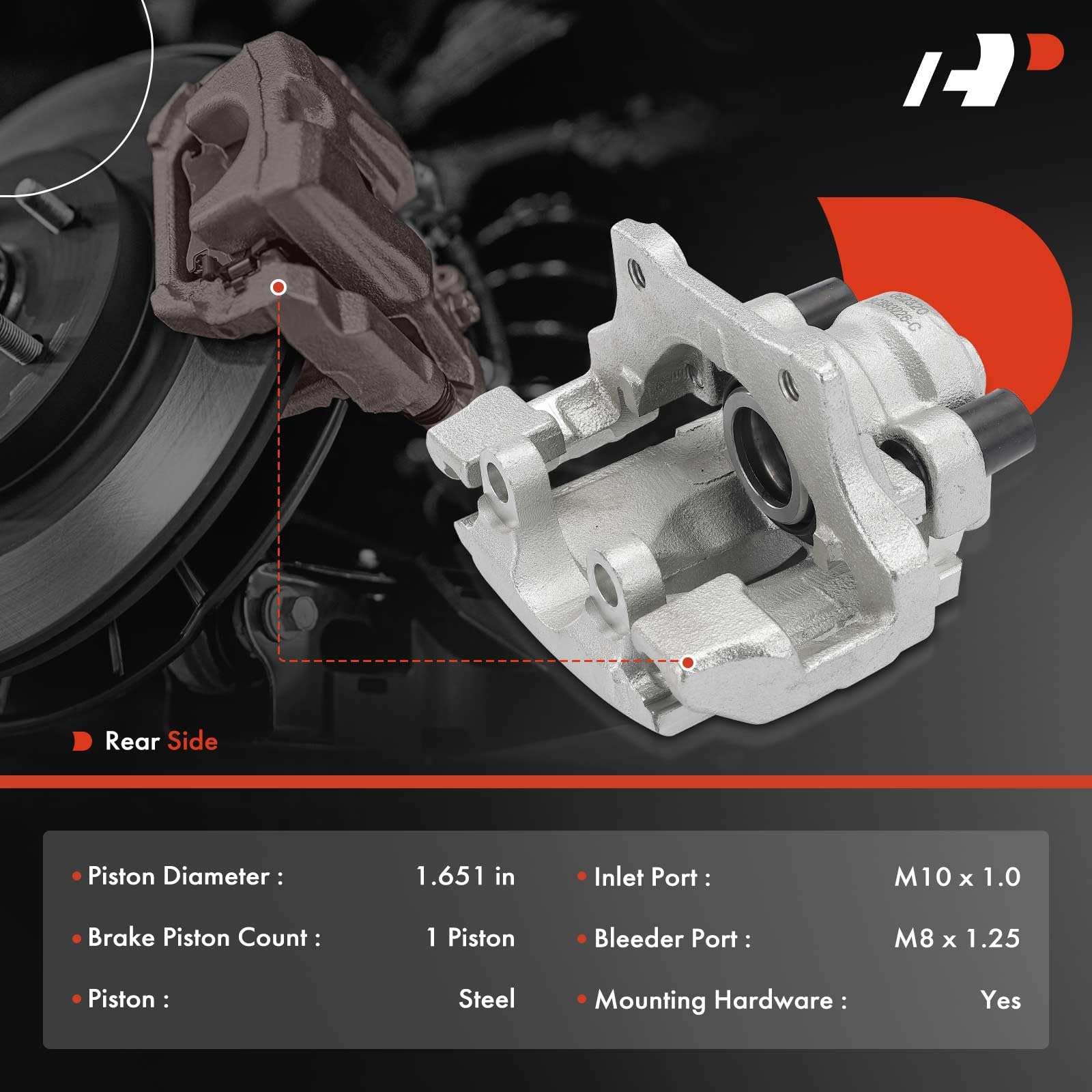 A Premium 2 X Disc Brake Caliper Assembly With Bracket Compatible With 