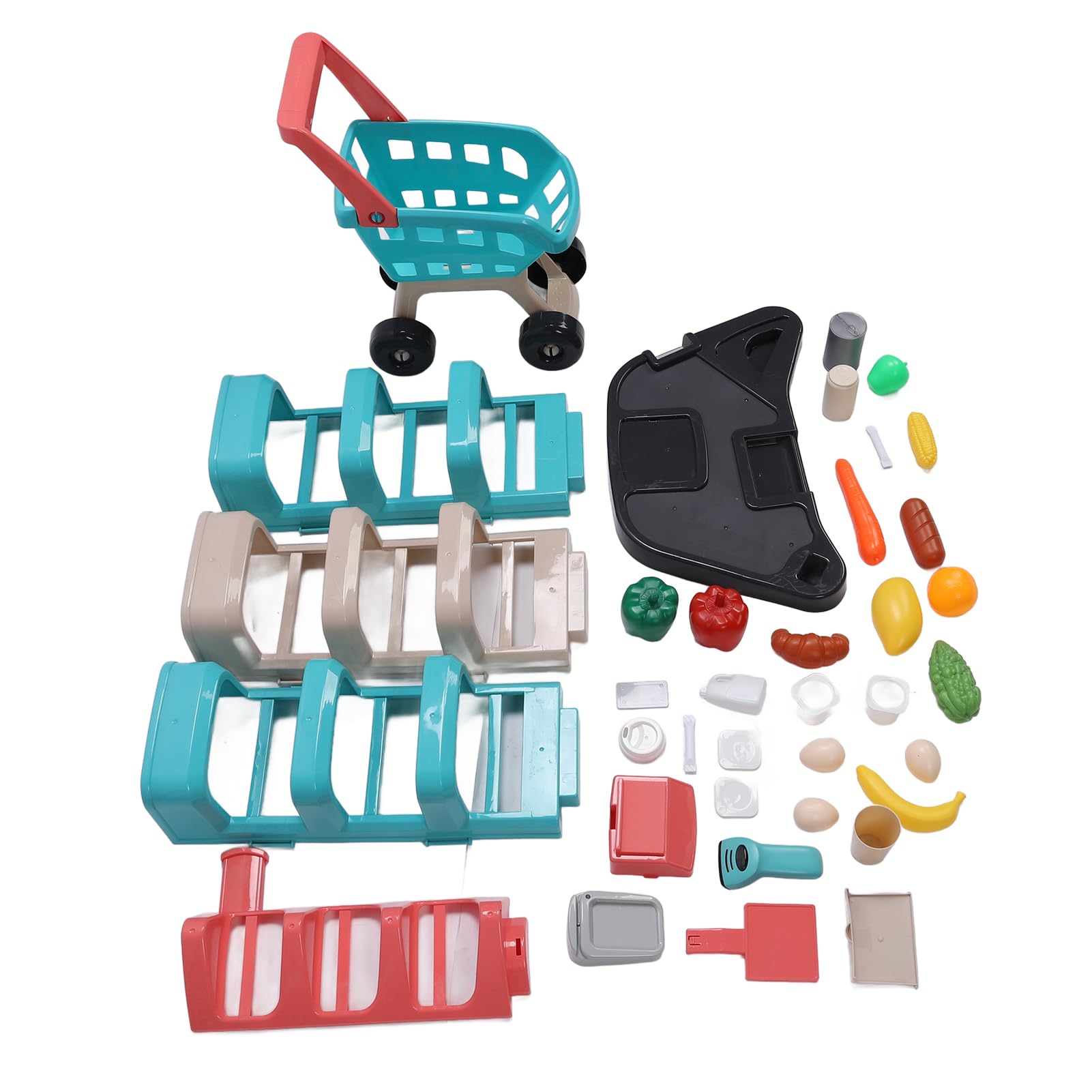 Alomejor Set da Gioco per Supermercato per Bambini con Carrello della Spesa, Caramelle, Gelati, Giocattoli per Ragazze
