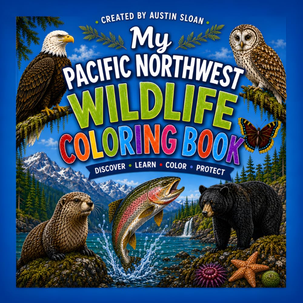 My Pacific Northwest Wildlife Coloring Book: Discover, Learn, Color, and Protect 44 Amazing Animals of the Pacific Northwest (Pacific Northwest Coloring Books)