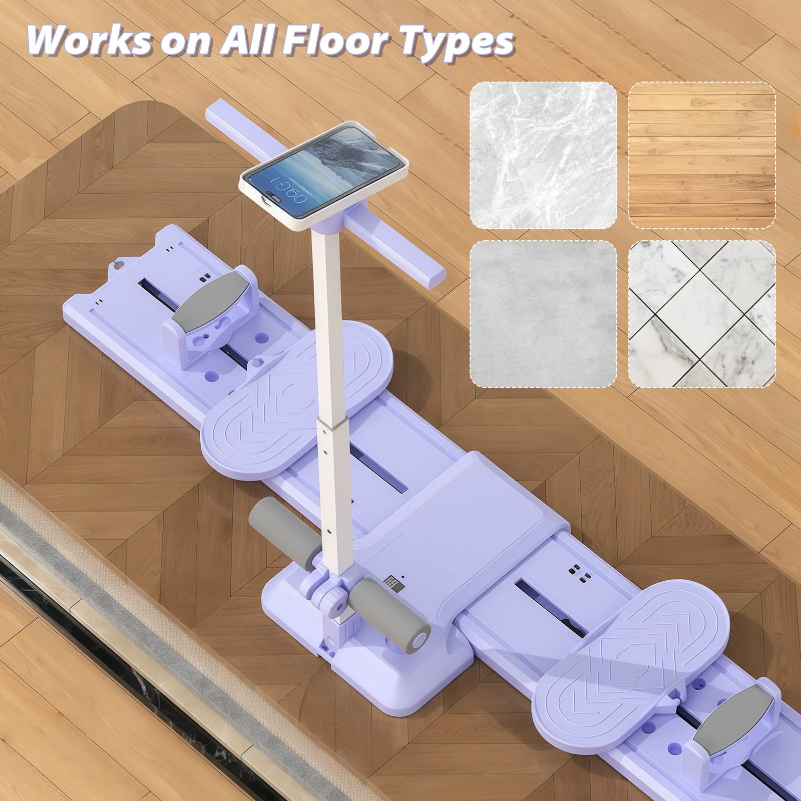 5-in-1 Ski-Maschine, Ski Trainer, Ski Simulator, Klappbarer Beintrainer, Figurformung Cardio Fitnessgerät für Zuhause, Pilates Reformer Board für Körperskulptur, Core, Gesäß und Armtraining