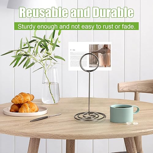 Miniatura 5 de Soporte para números de mesa, soporte para tarjetas de lugar, con nombre delicado, reutilizable, para fotos, notas, para boda, fiesta de cumpleaños,