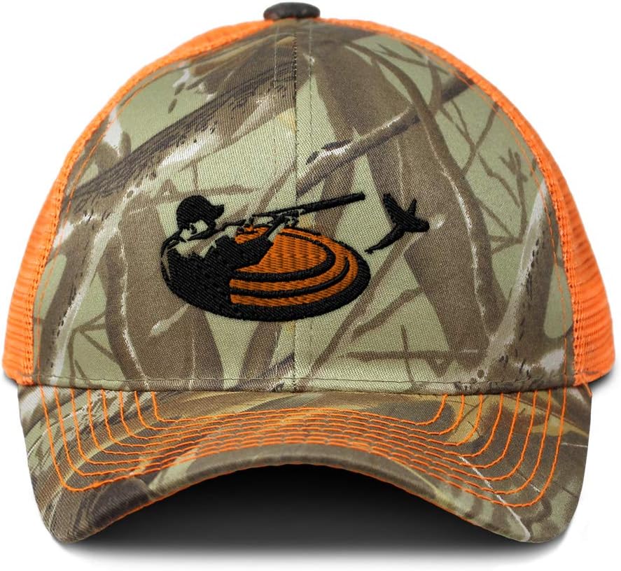 Custom Camo Mesh Trucker Hat Trap Shooting Sport Embroidery Cotton Strap Closure