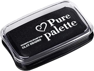 Fstaor Large Black Ink Pad for Rubber Stamps, 4 × 2.6 inch Ink Pads Permanent for Paper Wood Fabric - Black