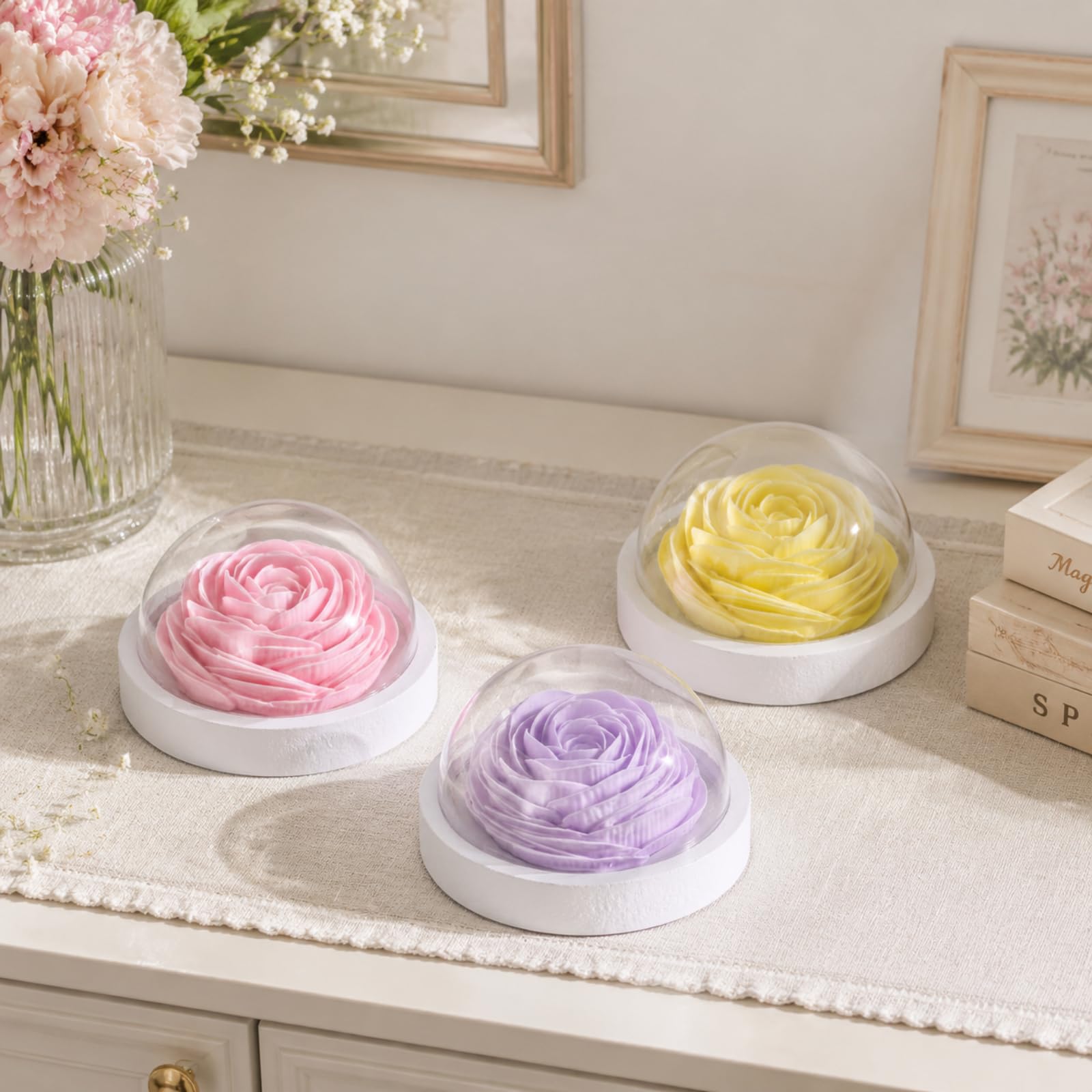 Photo 1 of Hushee Essential Oil Rose Flower Diffuser - 3 Pcs
