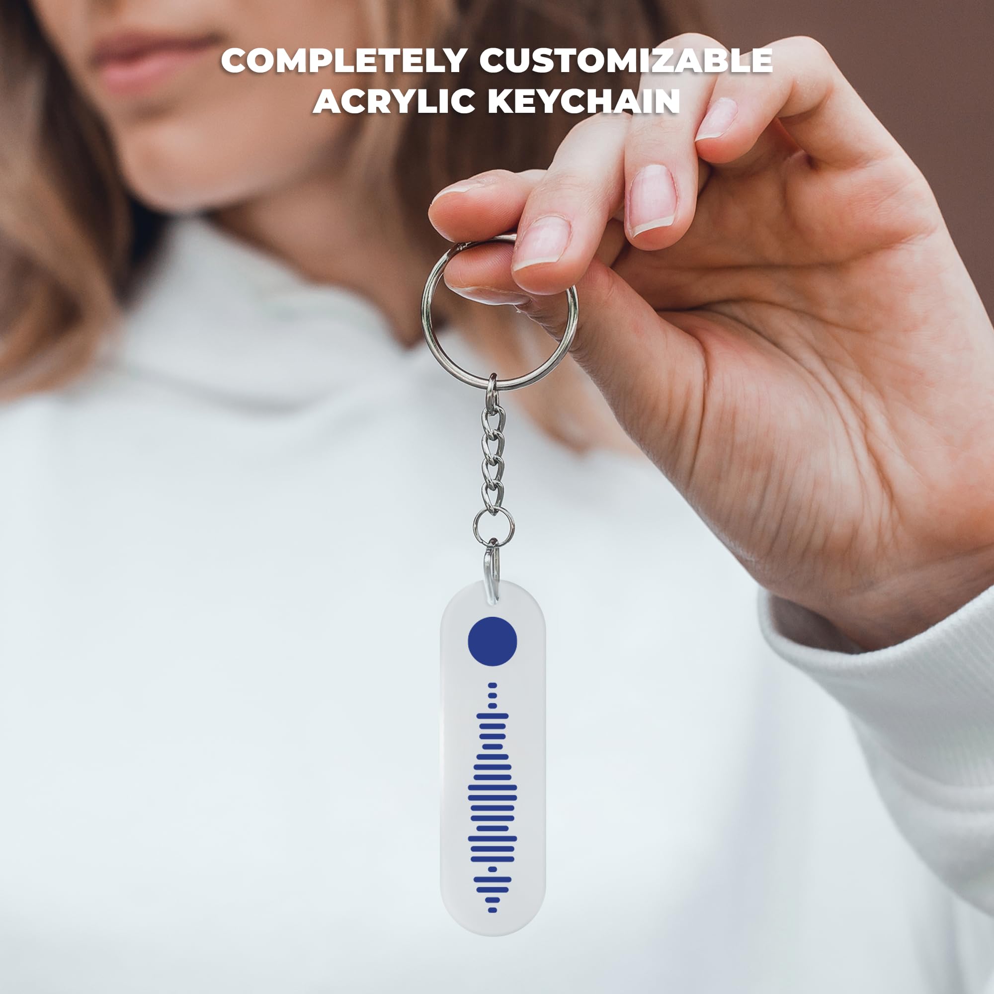 CRYPTONITE Personalized Acrylic Spotify Song Code Keychain | Acrylic Customized with Your Favorite Song | Aniversary Gifts For Men & Women