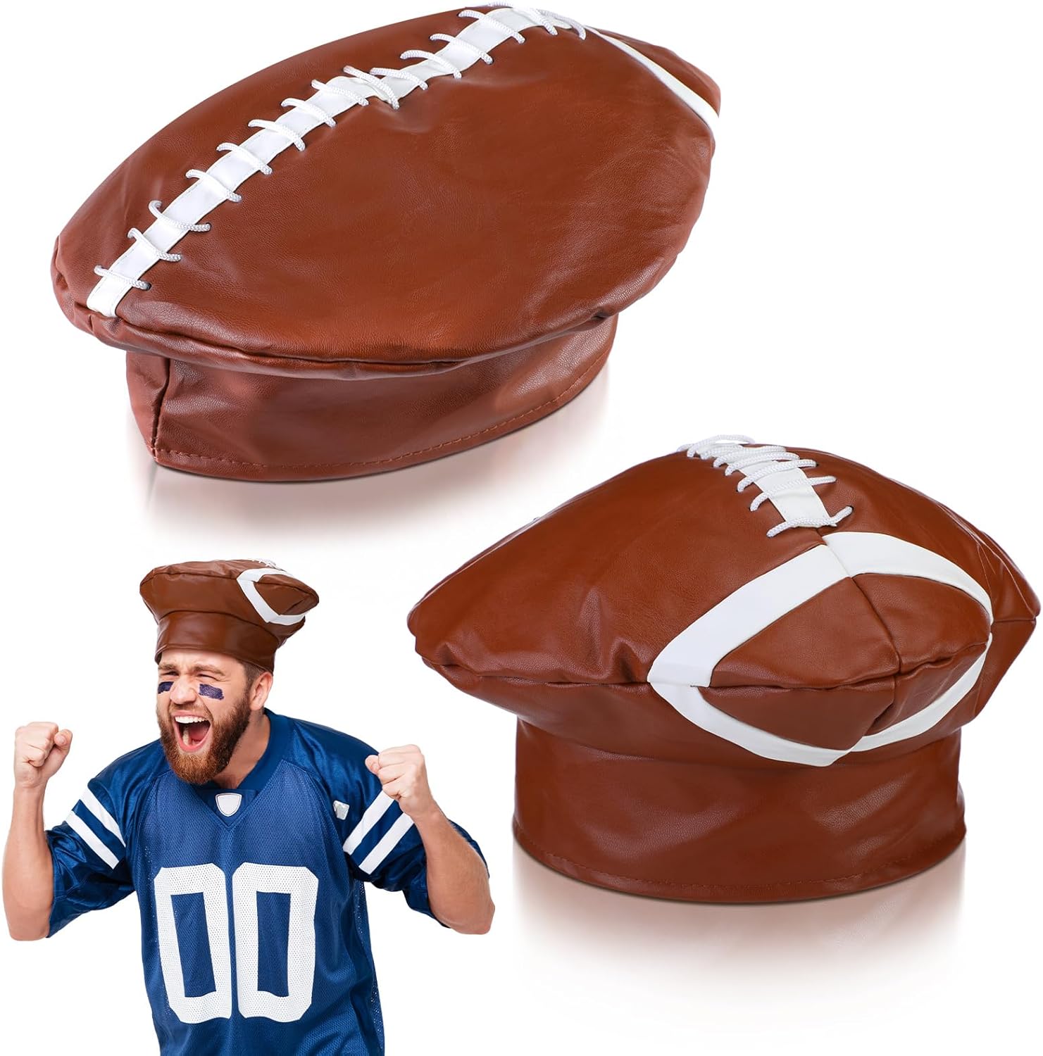 Chicingyou Funny Football Hat Sports Team Spirit Events Sports Day Celebrations Team Spirit Themed Football Party Accessory