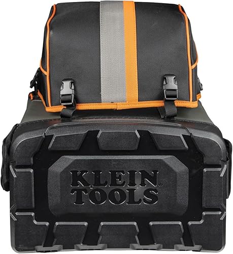 Miniatura 10 de Klein Tools 55665 Mochila para trabajadores de hierro y soldador, exterior resistente al fuego, 27 bolsillos, casco de soldadura de sujeción, casco