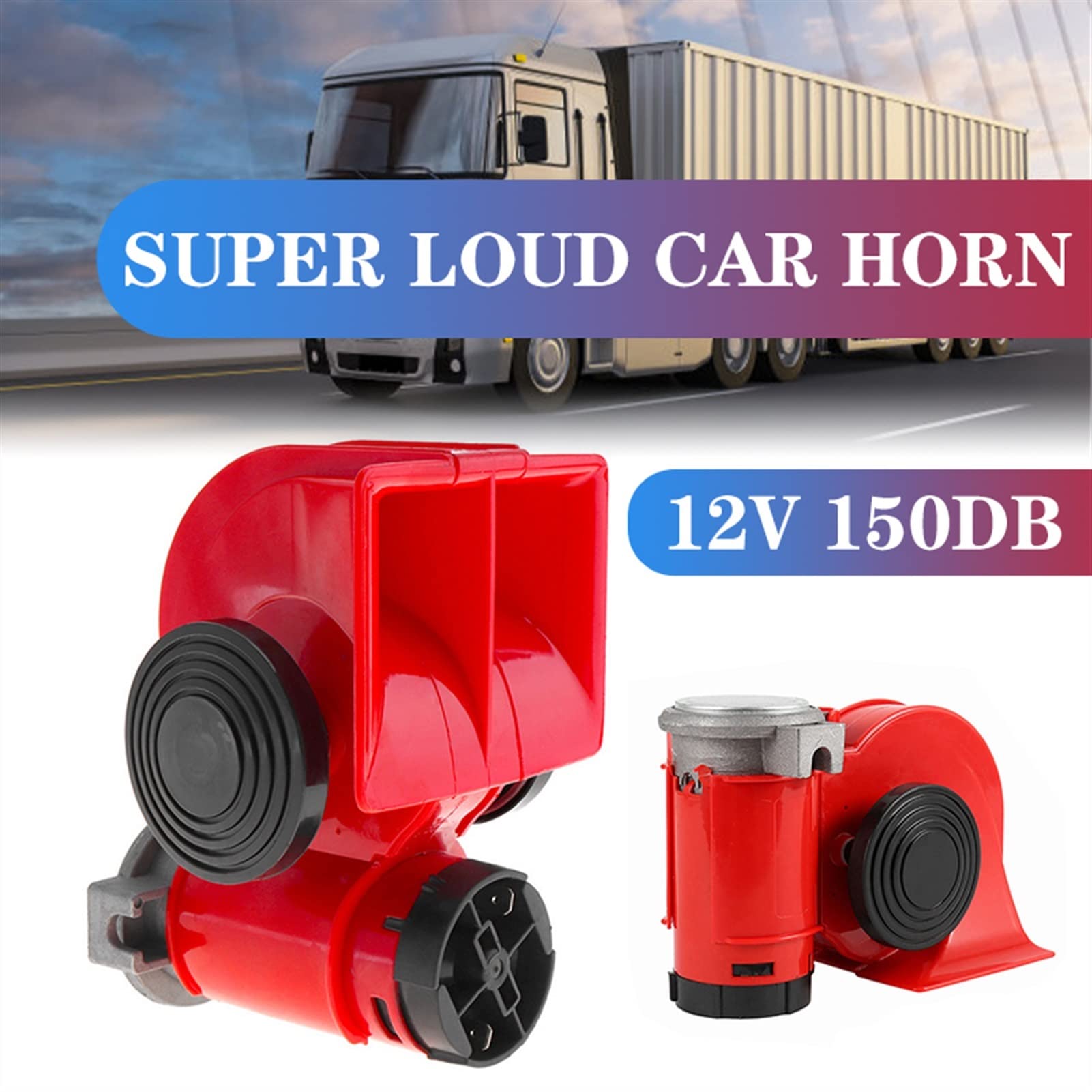 Uniwersalne zestawy 12 V Auto Twin Dual Tone Compact Air Horns Super głośny samochód ciężarowy ciężarówka SUV RV pociąg przyczepa kempingowa łódź dwukolorowe klaksony powietrzne do ciągnika