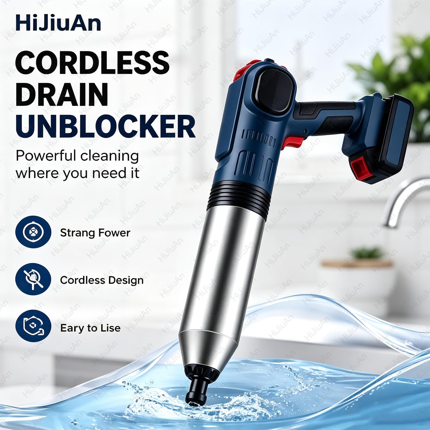 Sturalavandini Resistente, Disotturante Per Wc, Pressione Dellaria 1-6 Bar, Barometro Visivo, Anti-schizzi + Risparmia Tempo/fatica, Utilizzabile Fino A 30 Volte Con Una Sola Carica, Per Bagno