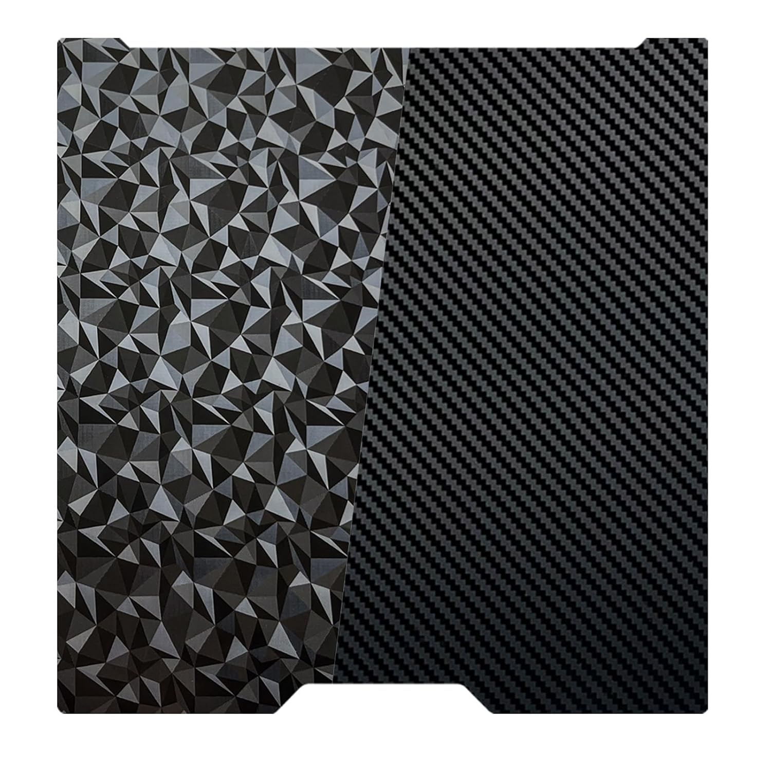 355x346mm Build Plate for Bambu Lab H2D/H2S,Double Sided PEO PET Flexible Removable Spring Steel Heated Printing Bed Platform，Removable Heated Bed for H2D Combo/H2S(Carbon Fiber+Diamond)