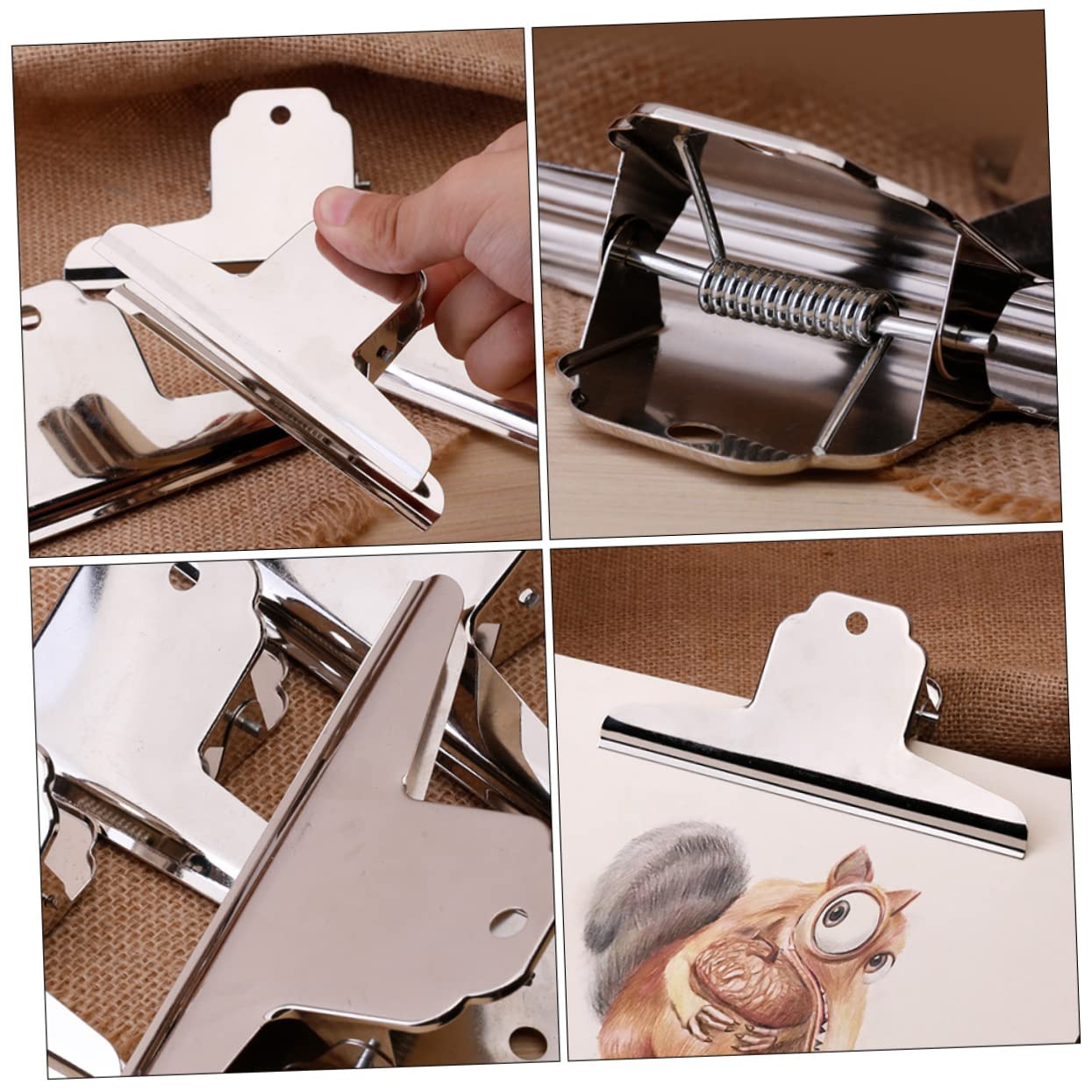 jojofuny 2 Set Clip Metalliche Multifunzionali Per Documenti Per Ufficio Scuola E Casa Fermagli Per Fatture E Programmi Design E 5 Pezzi*2