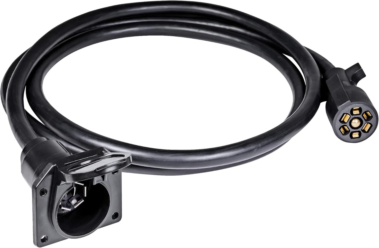 Buy Online Led Store 8ft 7 Pin Trailer Cord Extension Wire Cable 7 Way Trailer Plug Wiring Harness Gooseneck Hitch Extender Plug N Play 10 14awg 7 Prong Tow Wiring Connector Cord For Trailers Rv Online In