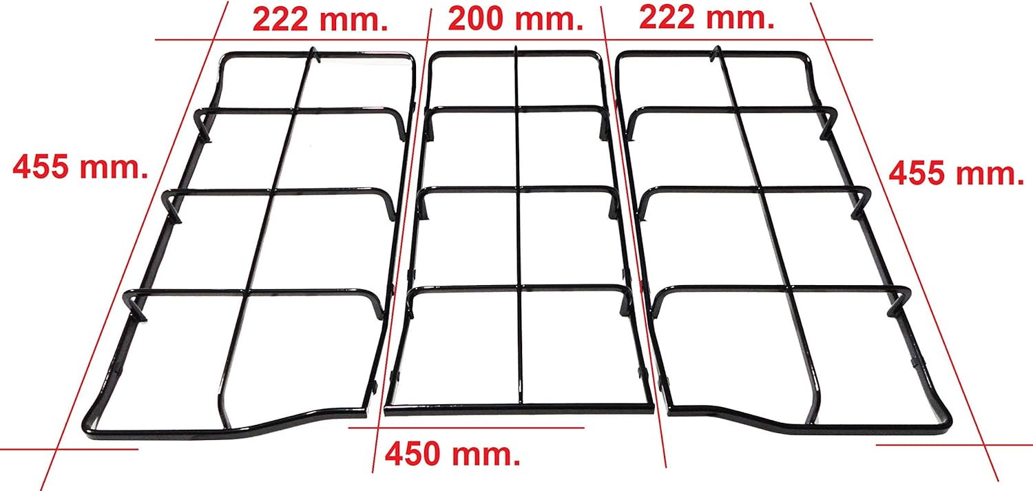 Electrolux Rex Zanussi Aeg Kit 3 Griglie per cucina piano cottura 5 fuochi a gas - 3546169024-3546170014 - 3546169016 - P4488/KIT Electrolux Rex Zanussi Aeg Kit 3 Griglie per cucina piano cottura 5 fuochi a gas - 3546169024-3546170014 - 3546169016 - P4488/KIT