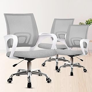 Casa Copenhagen (Pack of 3 Ergonomic Desk Mesh Computer Chair with Lumbar Support Armrest Executive Rolling Swivel Adjusta... Price In India