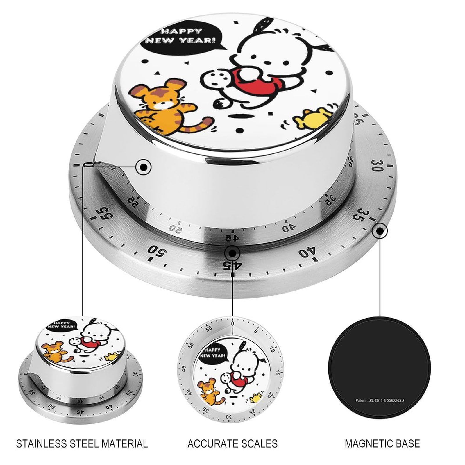 Amazon｜ポチャッコ タイマー キッチン 可愛い タイマー 勉強 防水