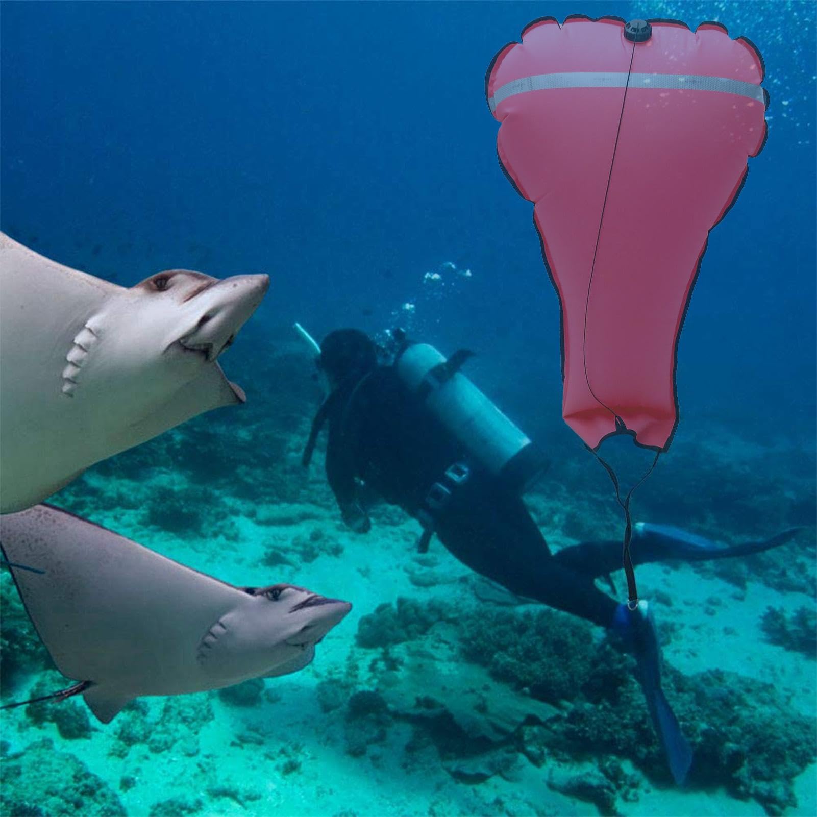 Sacs de levage de plongée | Équipement de sécurité de plongée haute visibilité | Sac de levage de grande capacité pour plongée sous-marine