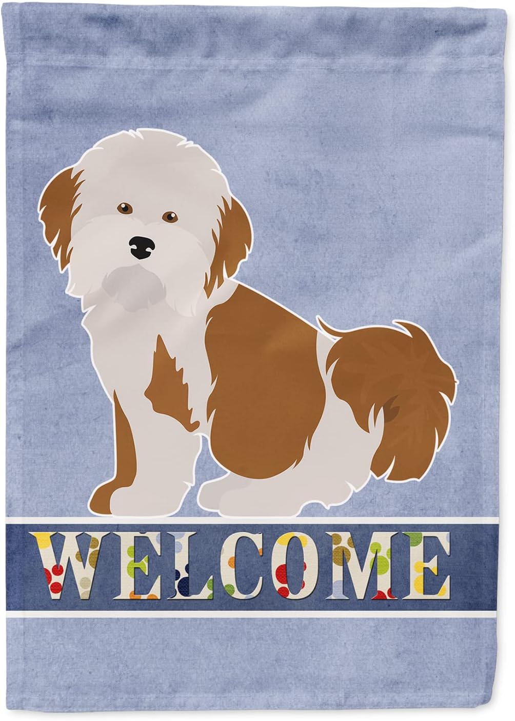 Caroline's Treasures CK3650CHF Havanese Welcome House Flag Large Porch Sleeve Pole Decorative Outside Yard Banner Artwork Wall Hanging, Polyester, House Size, Multicolor