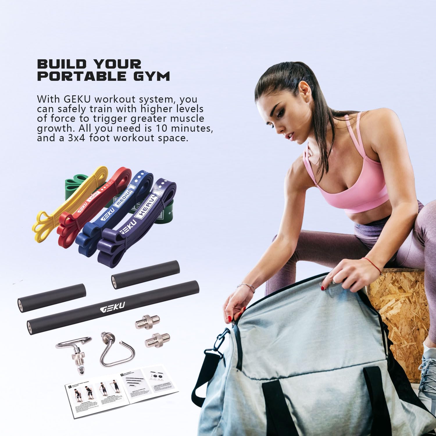 Barra per fascia di resistenza, barra per allenamento con fascia di resistenza, lunghezza regolabile, staccabile, resistente, per allenamento muscolare, allenamento a casa e all'aperto, carico massimo