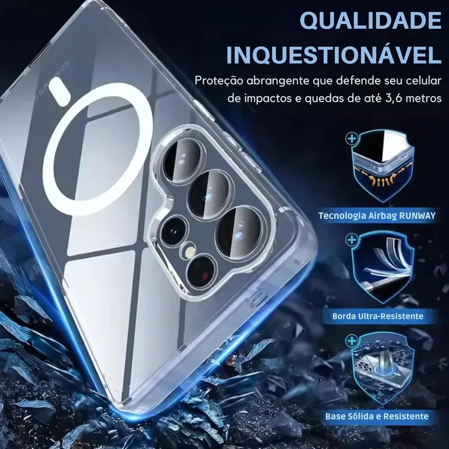 [GL CASES] Capa S25 Capinha Samsung S25 Compatível Com Magsafe Anti-Amarelamento De Silicone Premium Com Bordas Elevadas Para Câmera E Tela Com Indução Magnética