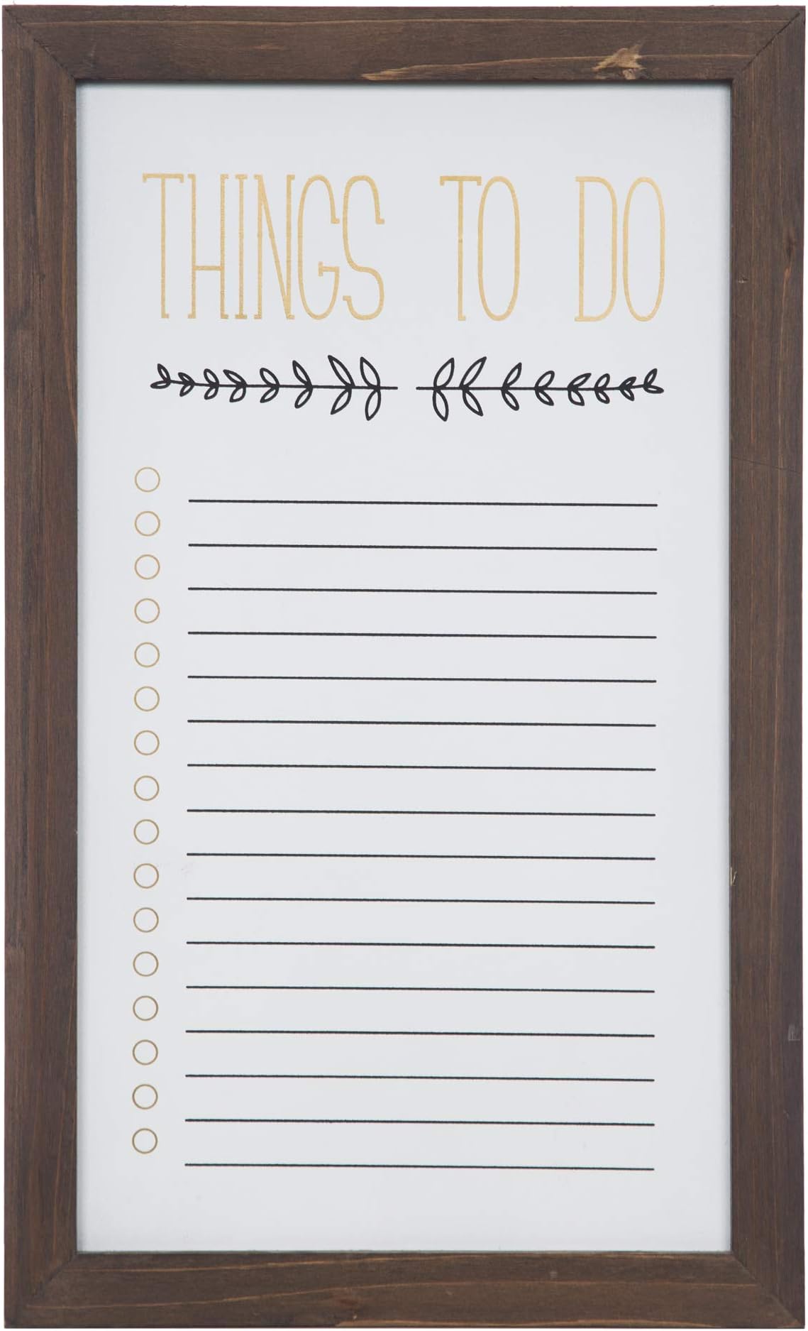 Everly Hart Collection Rustic to Do List Mount Whiteboard Wall Décor, 13" x 22", Distressed Wood