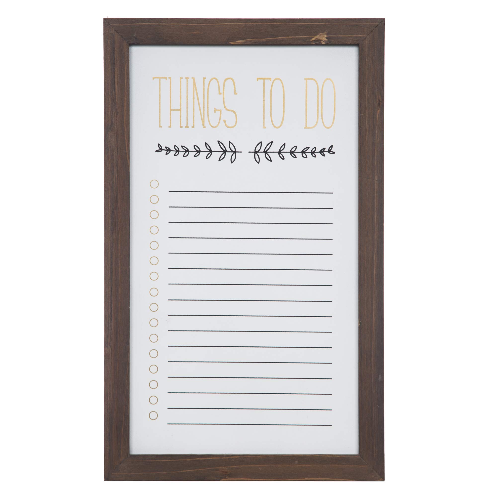 Everly Hart Collection Rustic to Do List Mount Whiteboard Wall Décor, 13" x 22", Wood