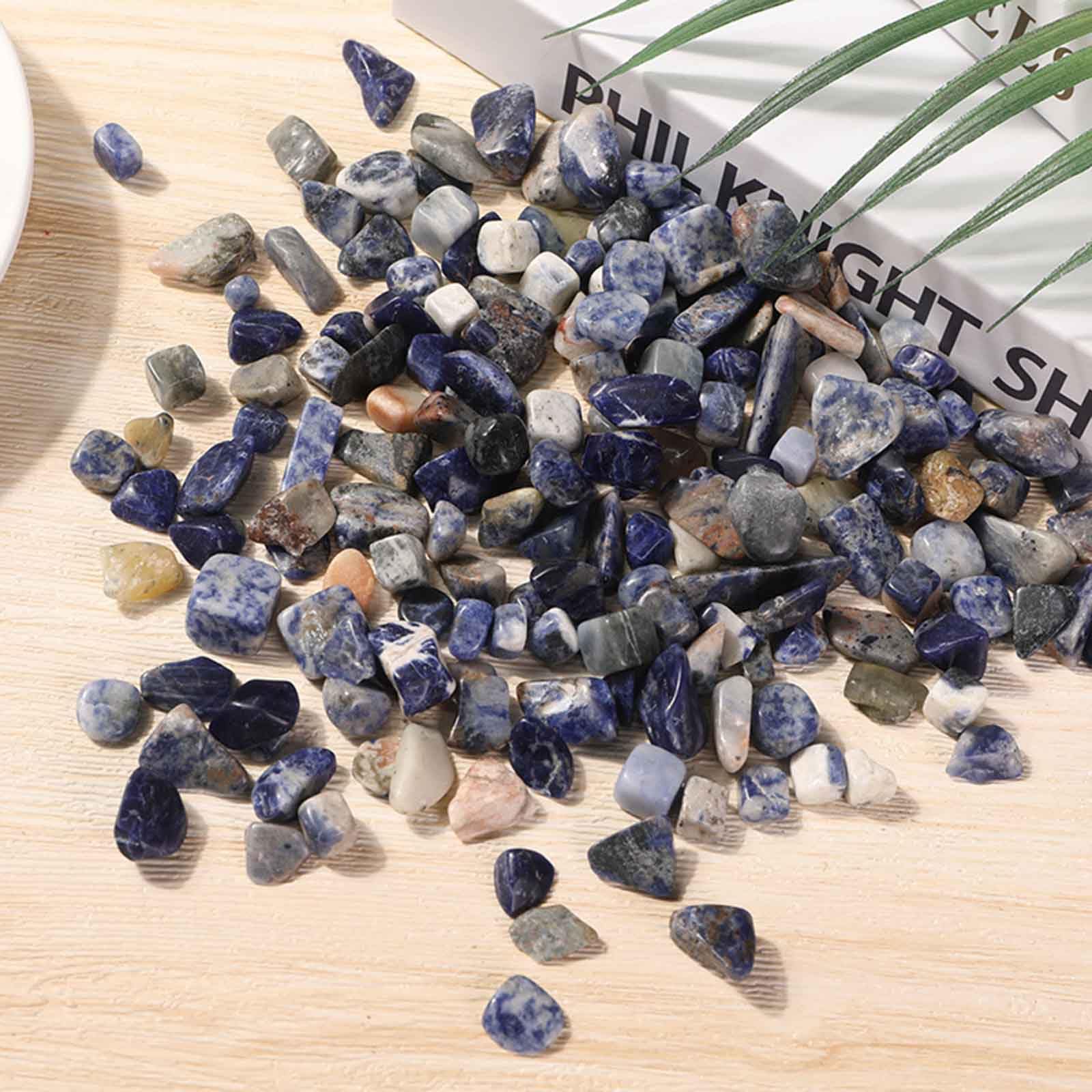 Quartz Naturel, Pierre concassée en Cristal de Pierre Bleue Naturelle, for l'artisanat, Le Remplissage Vases, Les Plantes succulentes, Roches Gravier d'aquarium | 15~20mm/2.2lb