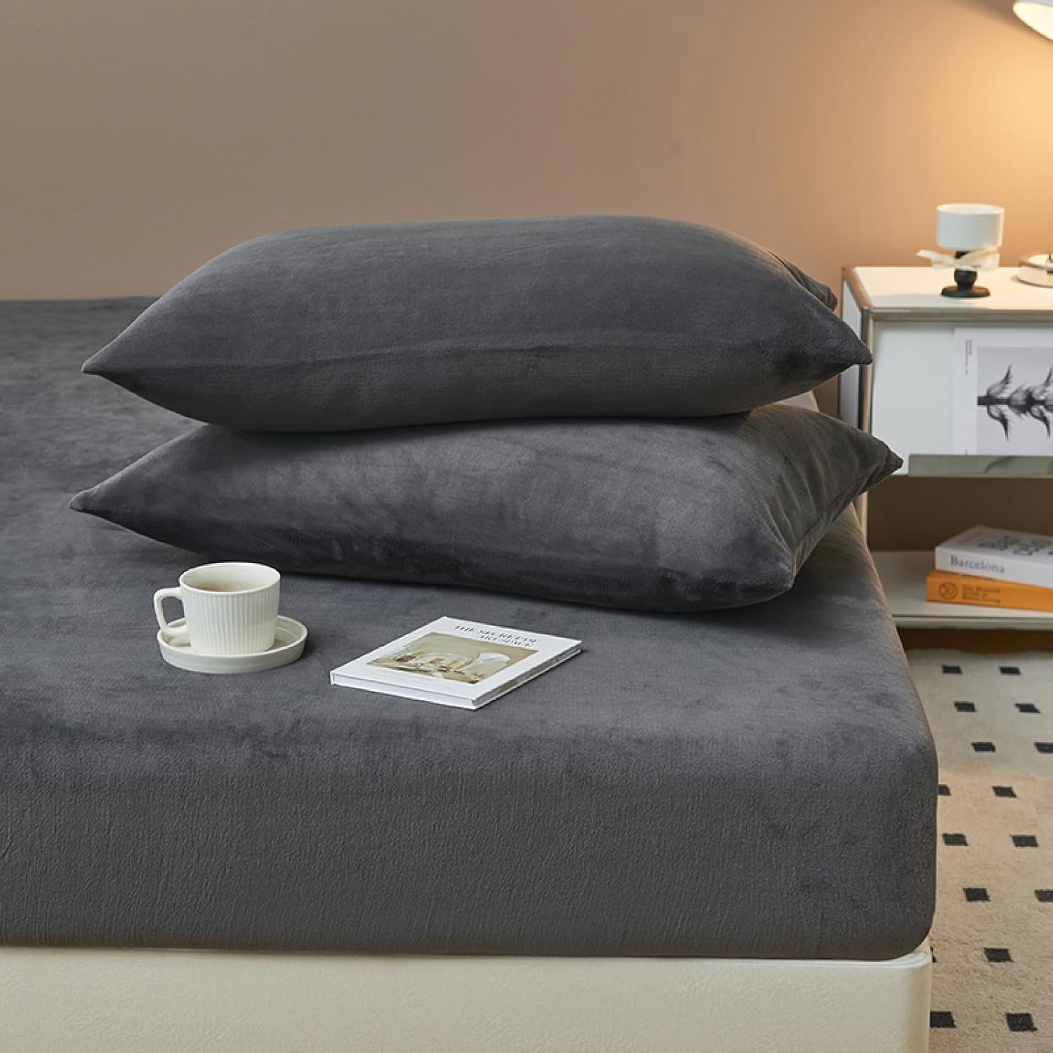 HICWIND ベッドカバー 120x200,ボックスシーツ フランネル地 ベッド