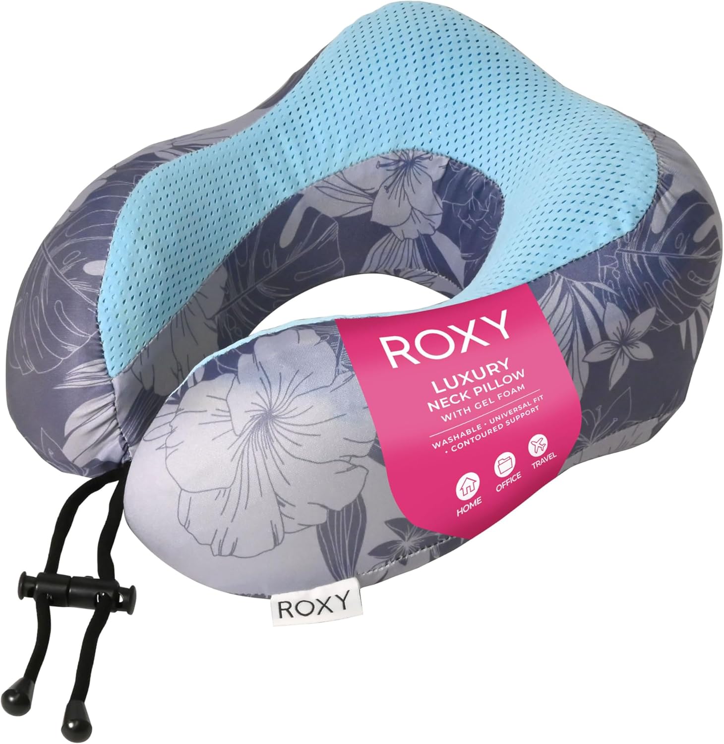 Roxy Cooling Gel Neck Pillow, Memory Foam Travel Neck Pillow