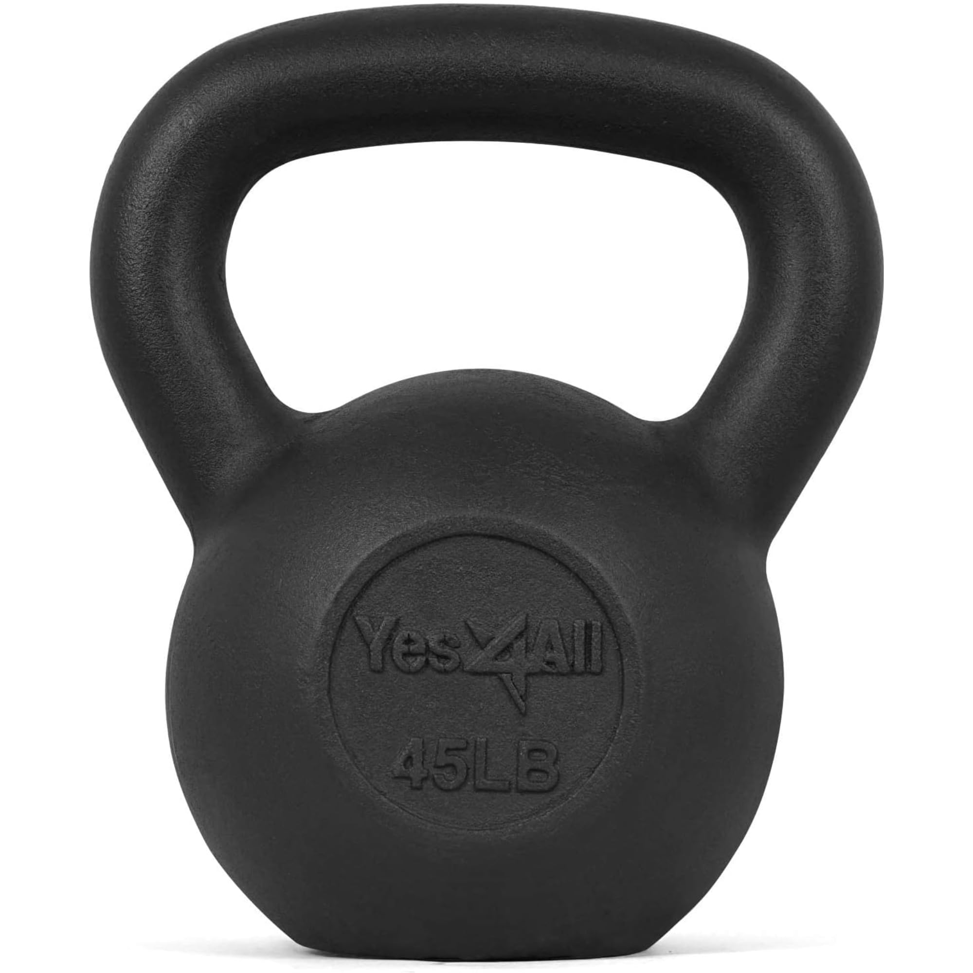 Yes4All Cast Iron Kettlebell, Strength Training Kettlebells 5-80 Lb (5,10,15,20,25,30,35,40,45,50,60,70,80 Lb) for Full Body Workout, Push up, Strength Training - Single & Kettlebell Set of 2 for Men