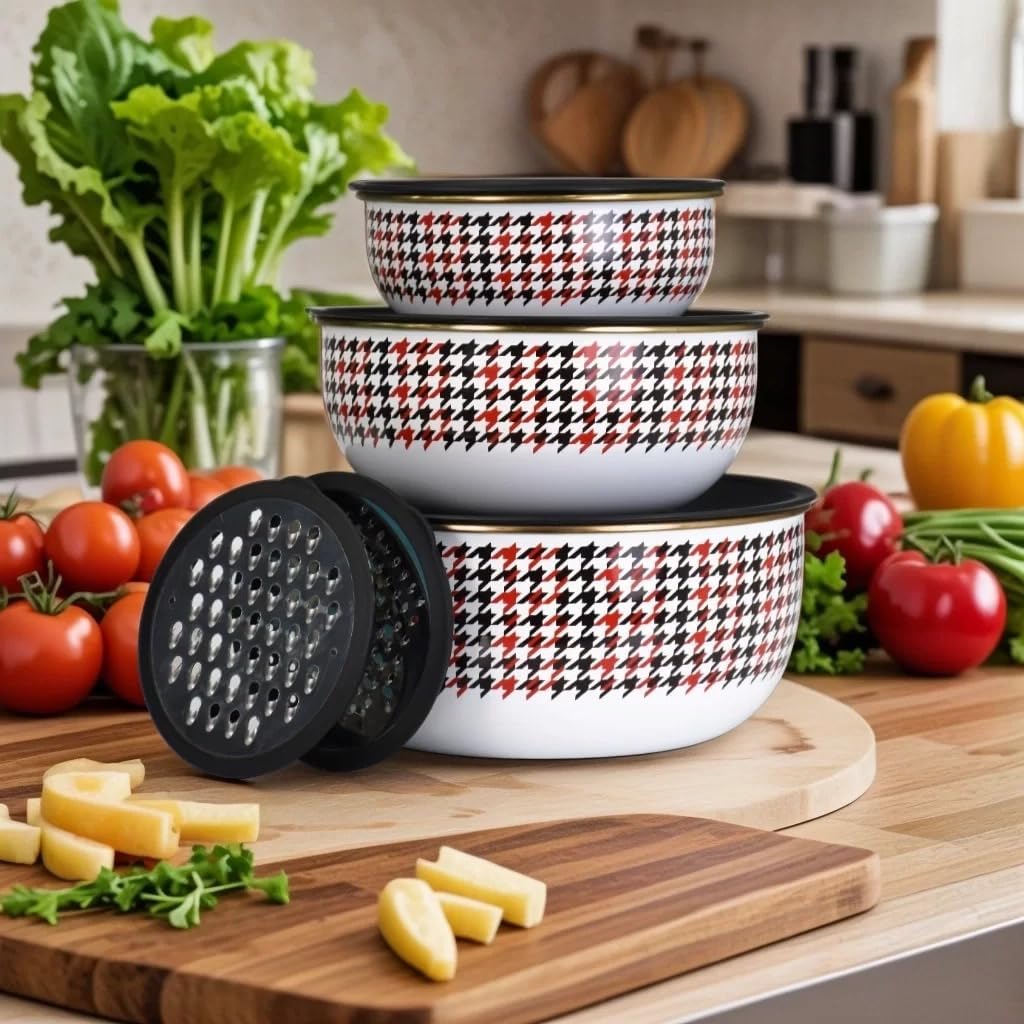 PR Home Forte Red 9 Parça Rendeli Karıştırma/Saklama Kabı