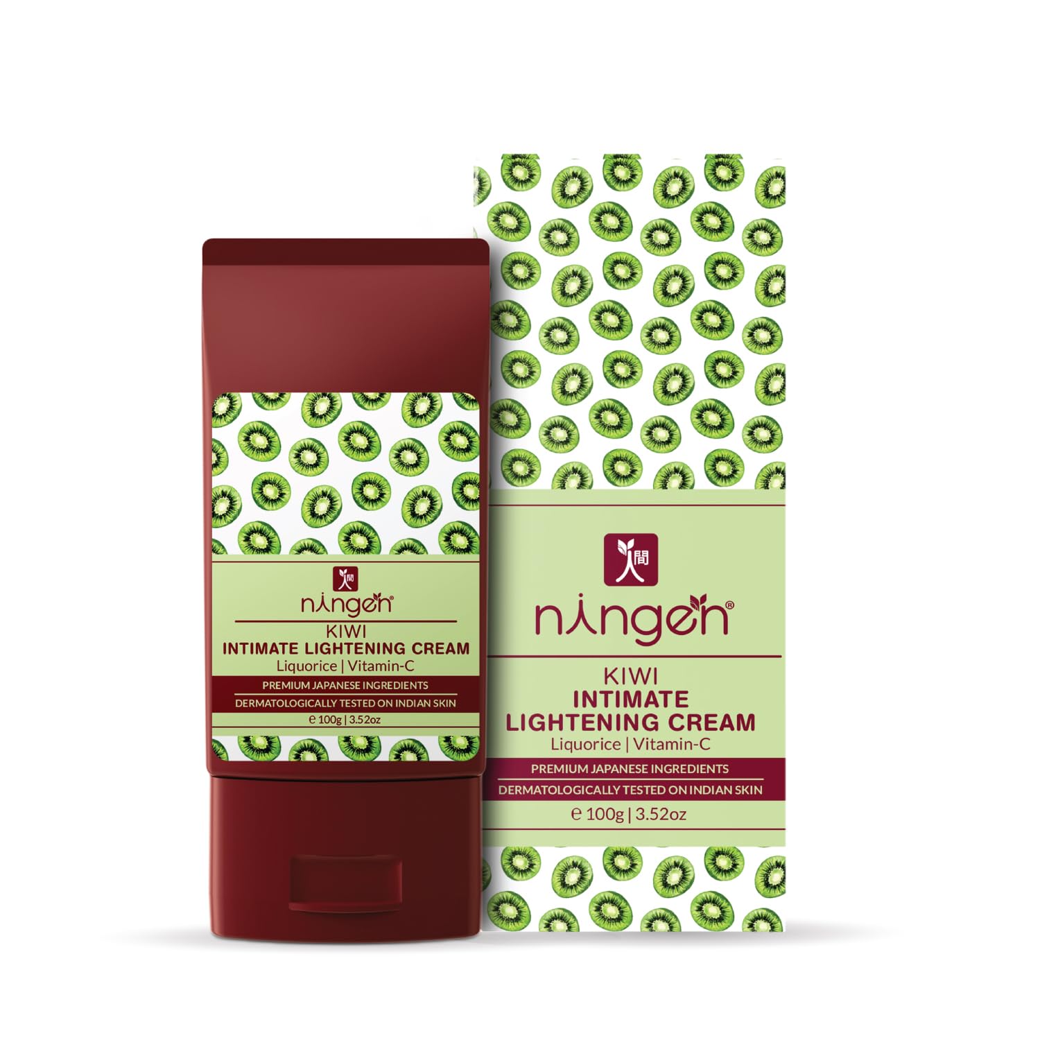 Ningen Kiwi Intimate Lightening Cream I Infused with goodness of Kiwi, Liquorice and Vitamin C I Dermatologically Tested, Paraben Free I For Intimate Areas I 100g