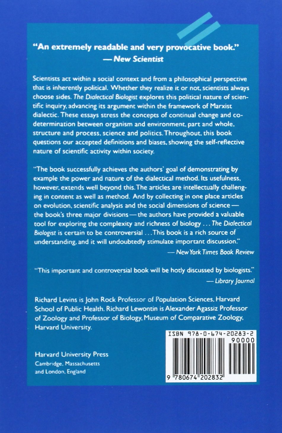 The Dialectical Biologist      Reprint Edition
