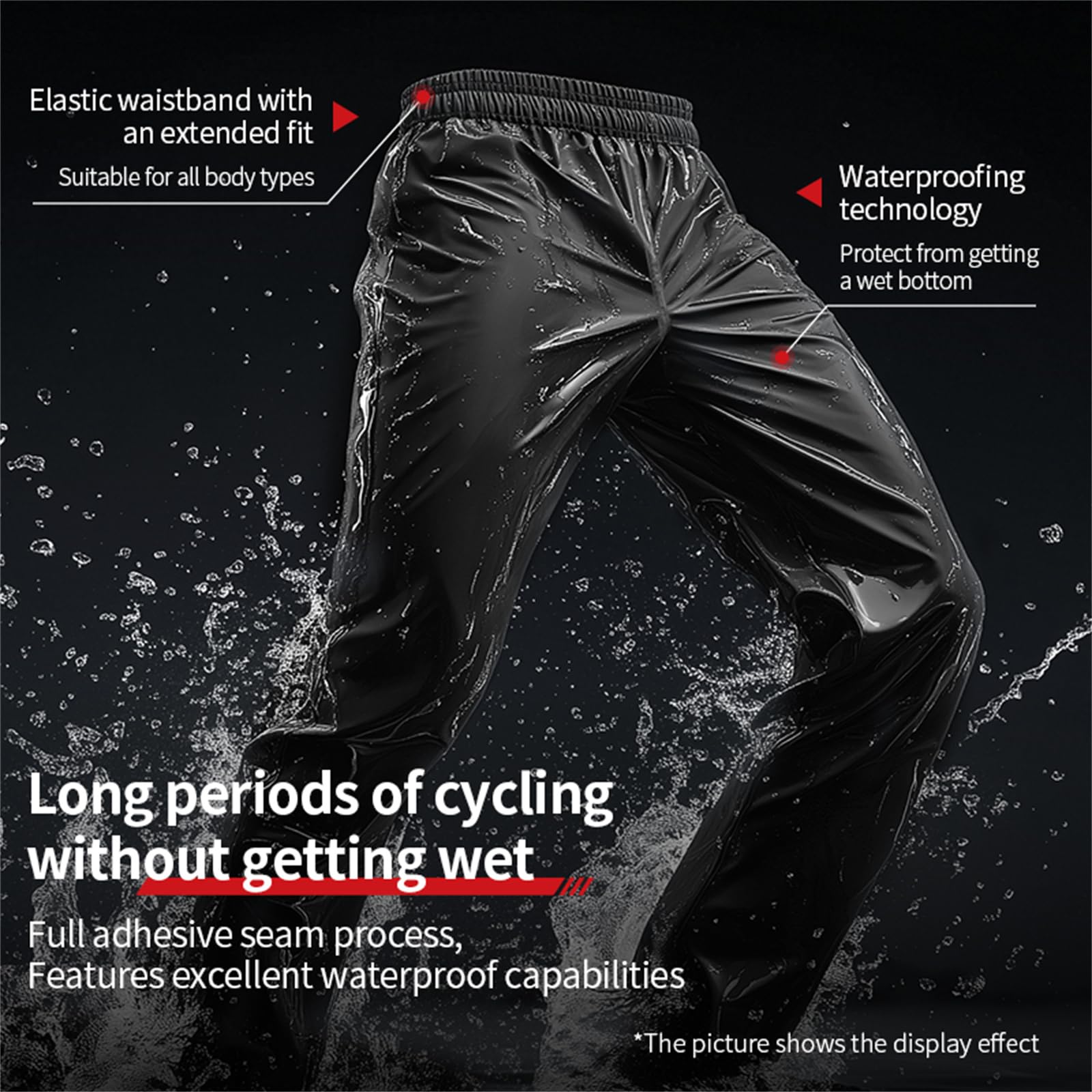 MOTOCENTRIC Traje de Lluvia para Moto 2 Piezas, Chubasquero Impermeable y Transpirable con Tiras Reflectantes, Conjunto de Chaqueta y Pantalón Cortavientos para Motorista Hombre Mujer