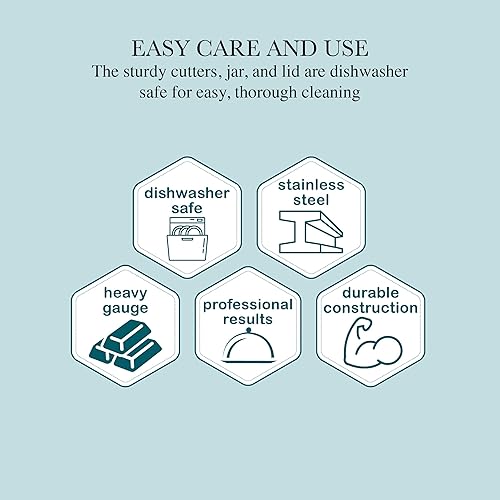 Miniatura 10 de Chicago Metallic Juego de cortador de galletas en tarro de cristal, 12 piezas, plateado