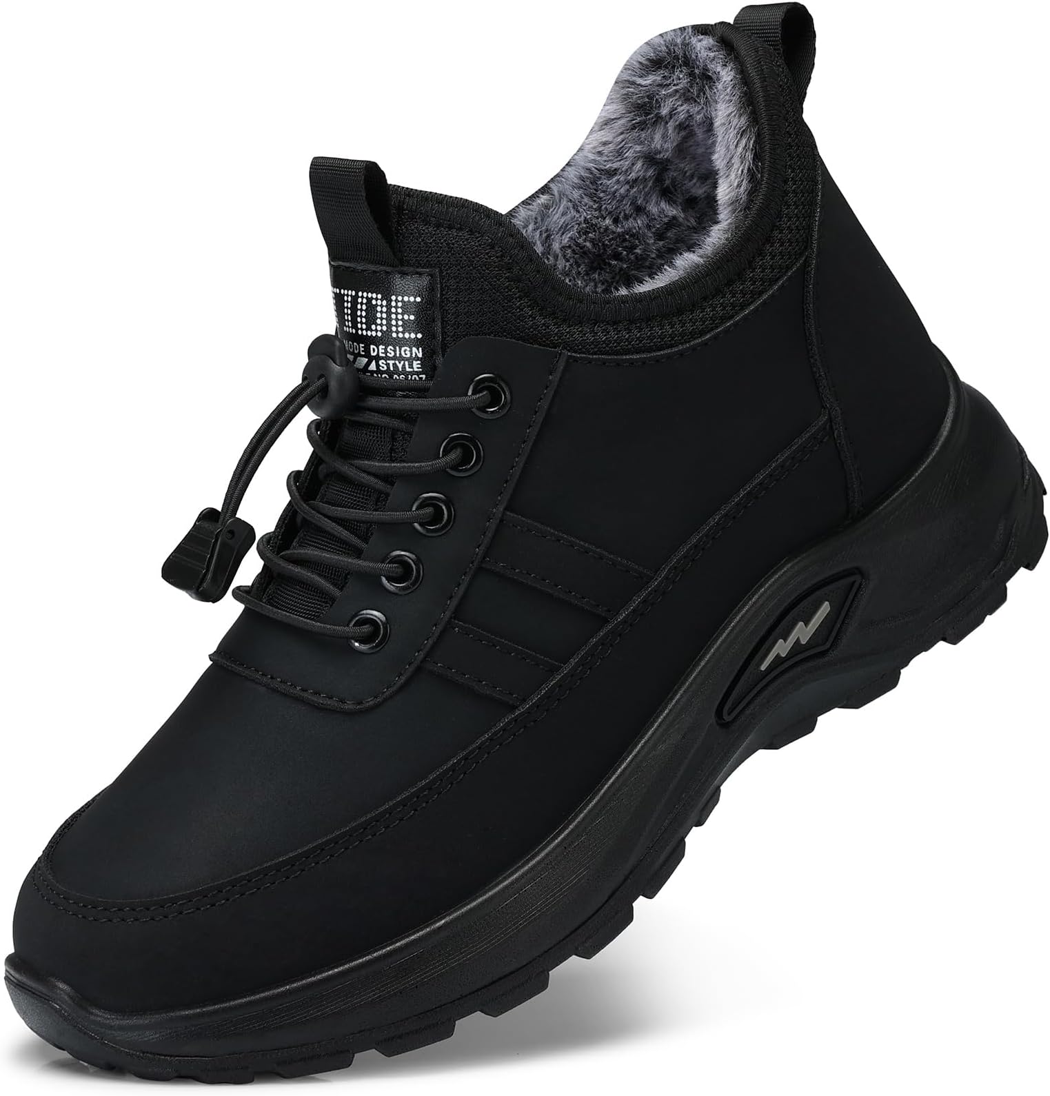 SHIBEVER Winter Snow Boots for Women: Warm Fur Lined Ankle Booties Comfortable Slip on Waterproof Outdoor Short Shoes