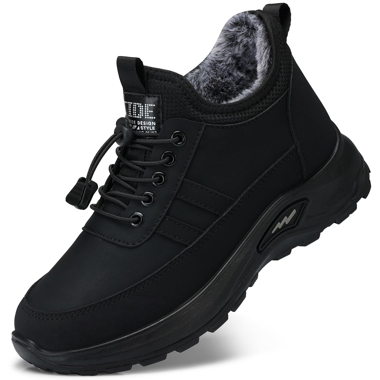 SHIBEVER Winter Snow Boots for Women: Warm Fur Lined Ankle Booties Comfortable Slip on Waterproof Outdoor Short Shoes
