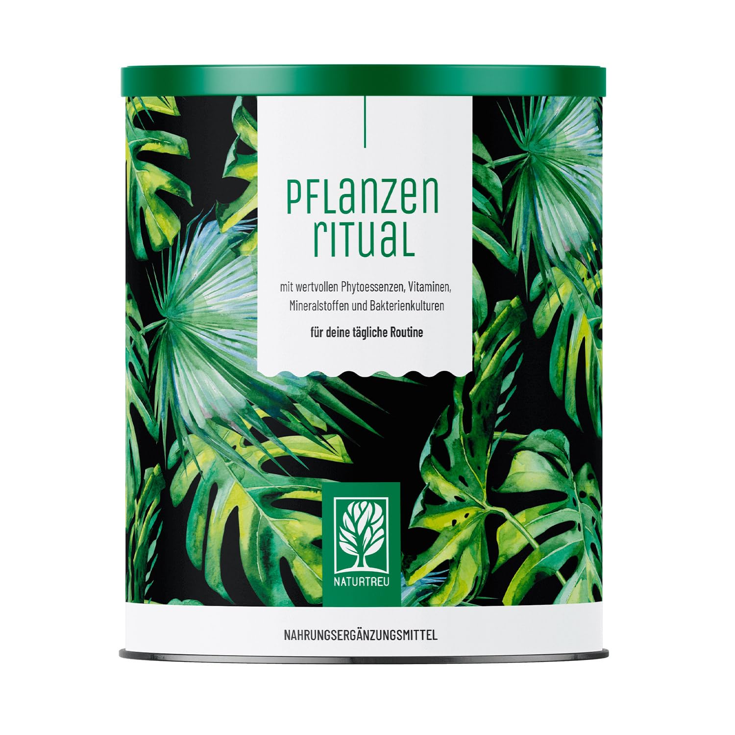 NATURTREU® Greens Pulver - 300g Smoothie Powder mit Weizengras, Gerstengras, Lucuma, Maca, Spinat, Moringa, Spirulina und mehr grünen Helfern - 100% vegan - in Deutschland hergestellt