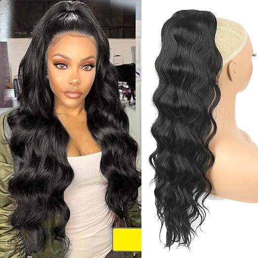 Oseti Natural Black Deep Wave Ponytail Loose Water Wave