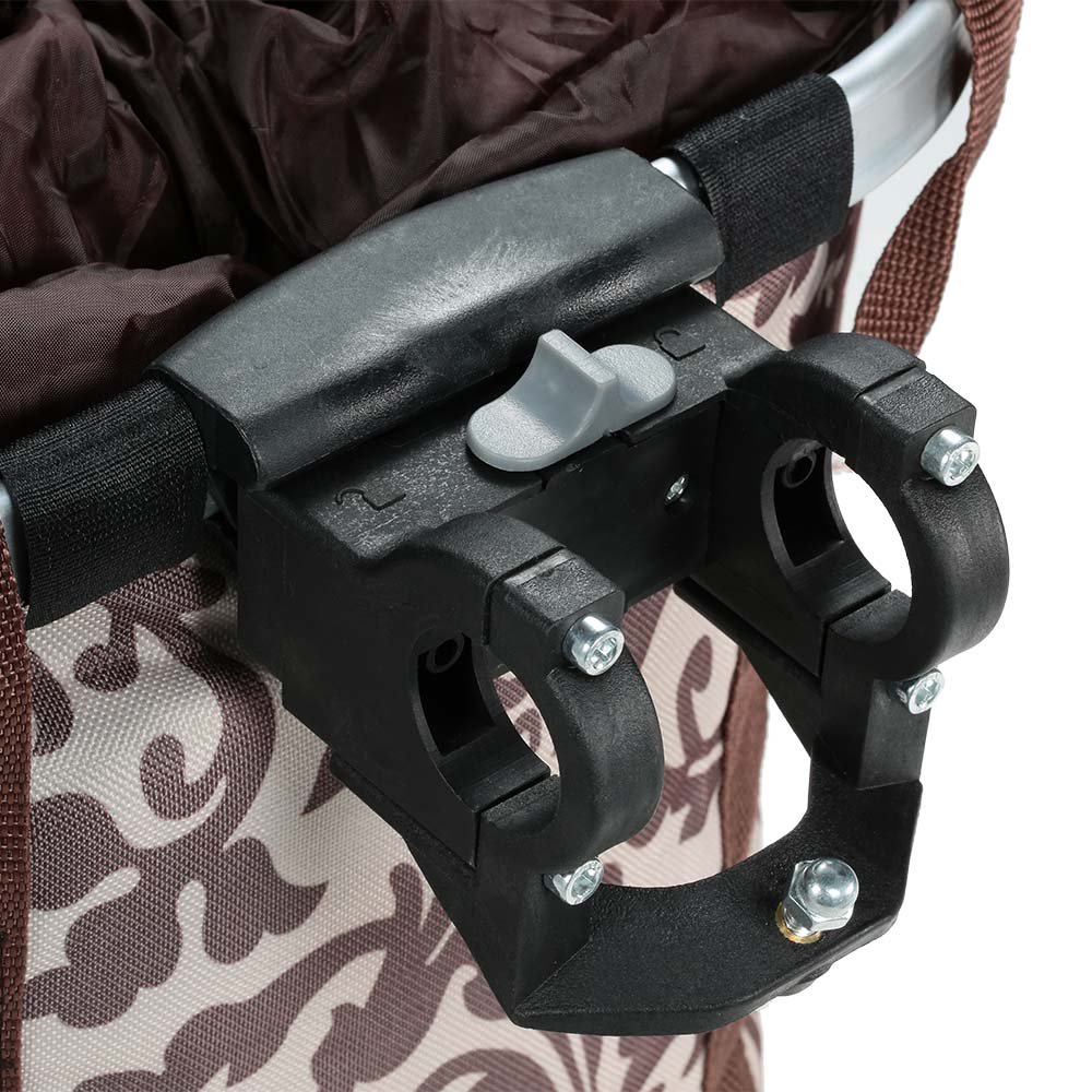 Panier Avant Yardwe Pour Vélo Enfant Ou Trottinette – Fixation Sans Outil, Métal Noir 24,5x14 Cm