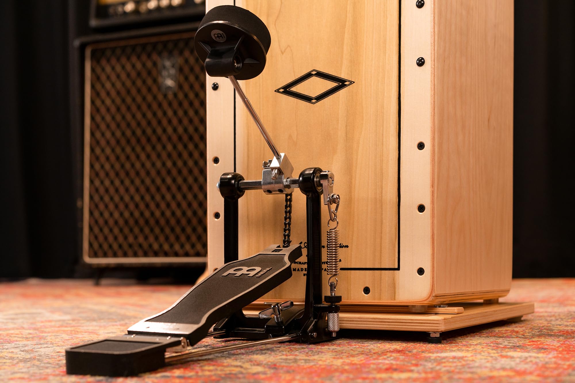 Meinl Percussion Cajon Pedal Support – Plaque de base en bois pour cajon et ses pédales – 33 x 35 cm – Bouleau Baltique, Naturel (MCPM)