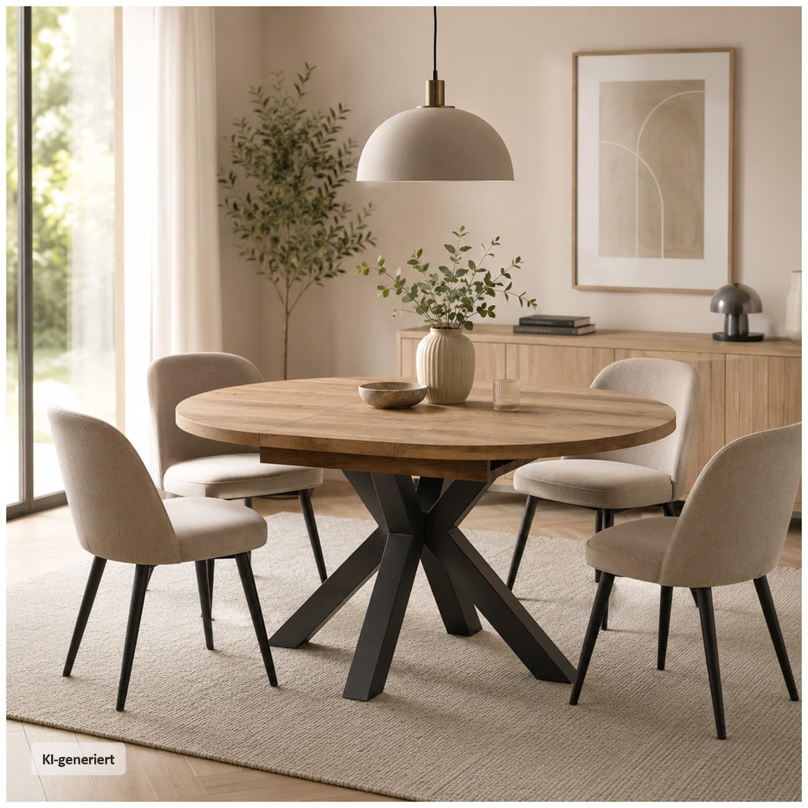 HTI living Ausziehtisch 110-150 cm amerikanische Eiche Adeel Esstisch