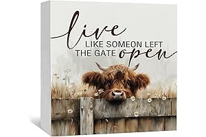 Live like Someone Left the Gate Open Highland Cow Sign