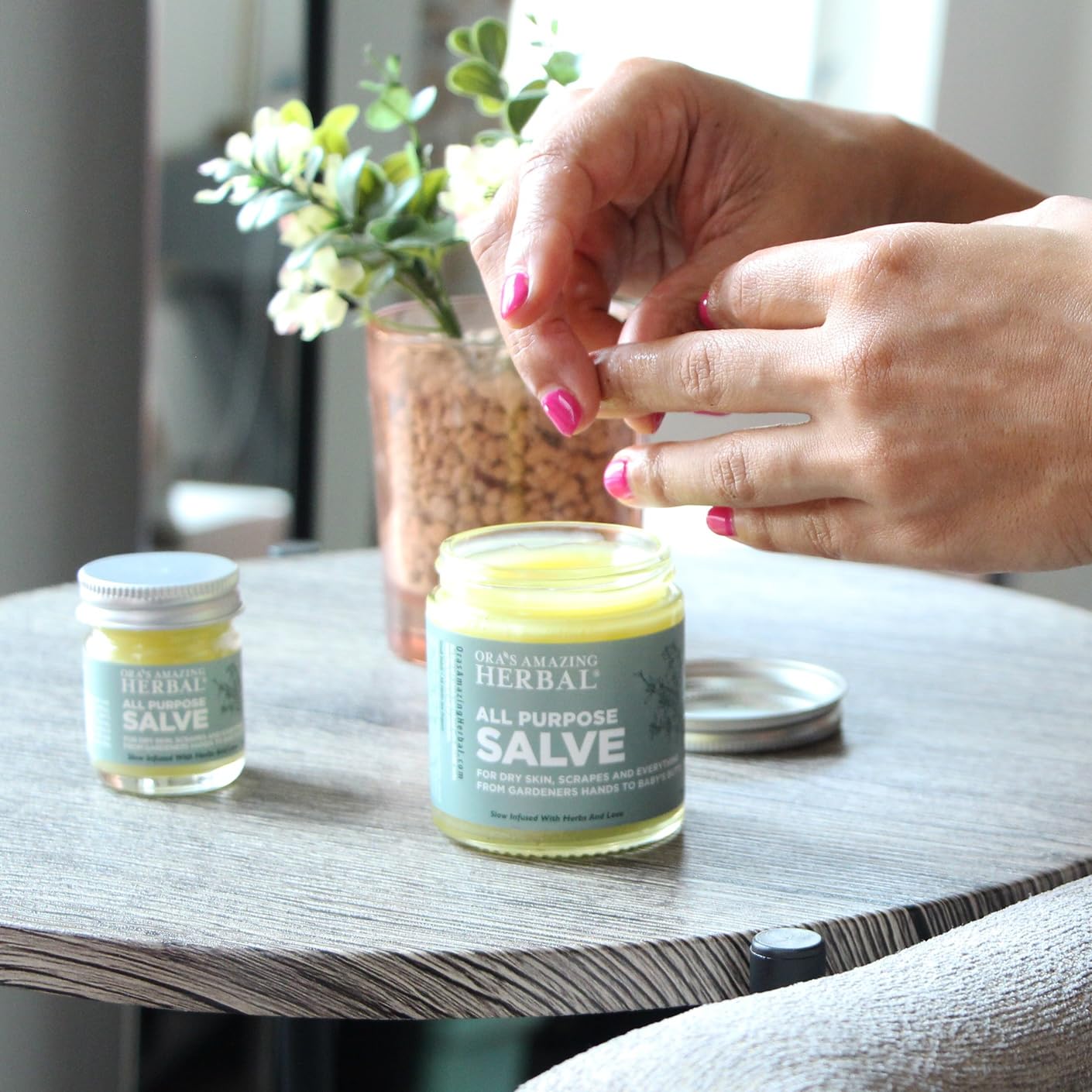 Ora's Amazing Herbal All Purpose Salve, Herbal Healing Skin Balm with Tea Tree, Natural Cream for Dry Cracked Hands, Comfrey Calendula Plantain Thyme Beeswax, Soothing Itch Relief, 4 oz - Image 6