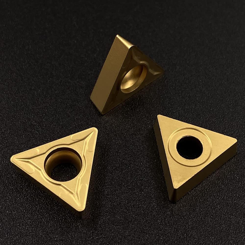 20pcs TCMT32.52 TCMT16T308 Gold Carbide Turning Inserts Lathe Carbide Inserts Cutting Tools for Machining Steel Parts/Stainless Steel (TCMT32.52 /TCMT16T308 US)
