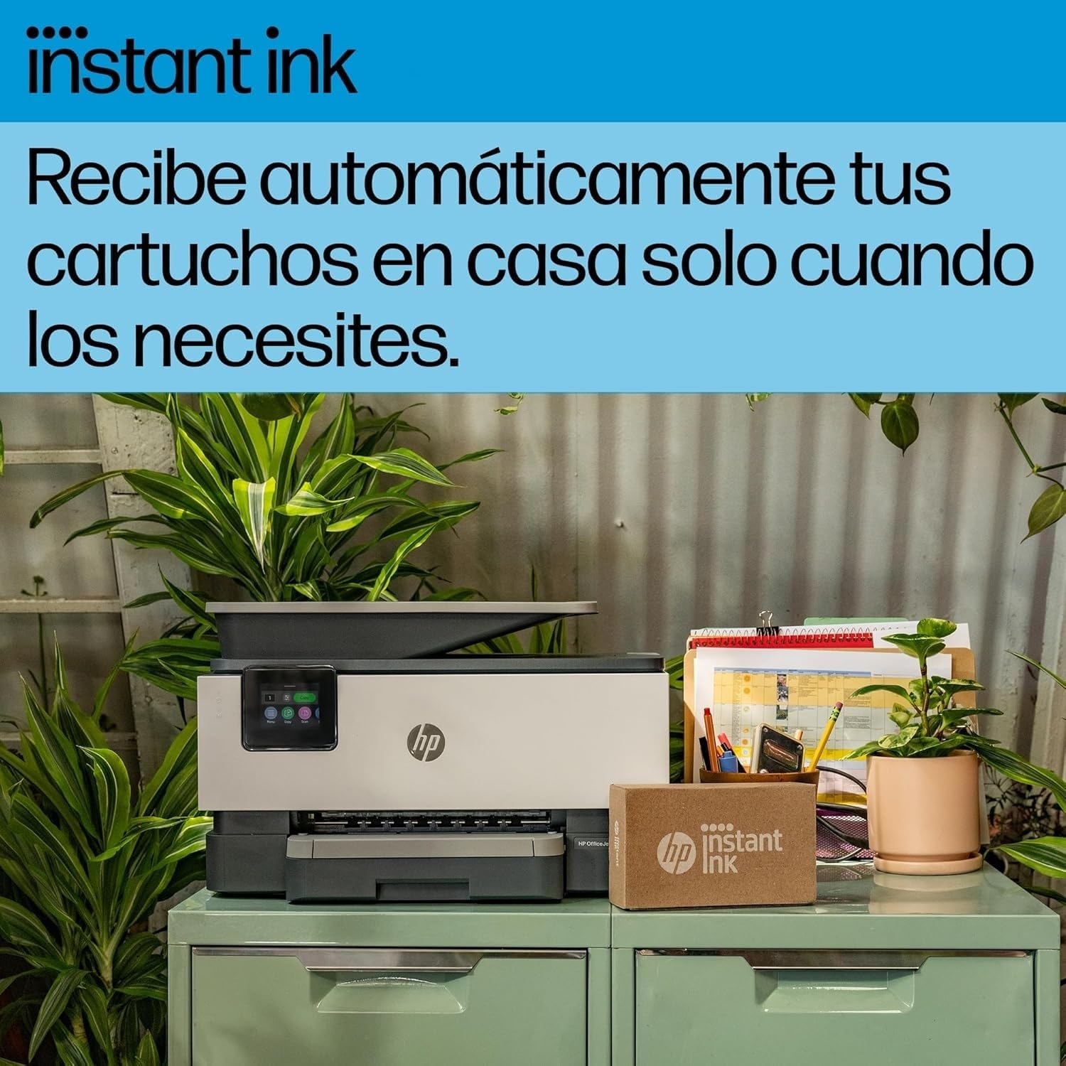HP OfficeJet Pro 9120e, Impresora multifunción Profesional de inyección de Tinta A4 a Color, Copia, escáner, fax, Wi-Fi, impresión a Doble Cara automática, 22 ppm, 6 Meses Instant Ink, Gris