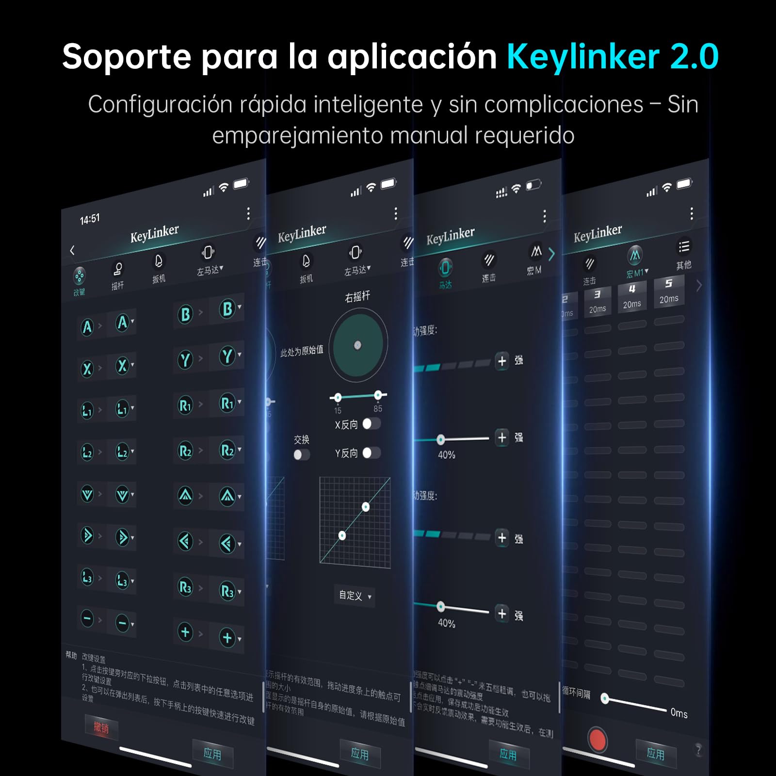 Machenike G3V2 Mando, 2 Joysticks Hall Ajustables, 2 Botones Programables, Luces RGB de Colores, Conectividad Bluetooth, para PC/Switch/IOS/Android, Batería de 1000 mAh (Rosa, PE-Upgrade)